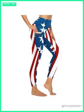 High Waisted Tummy Control Workout Leggings with Side Pockets Stretch Yoga Pants